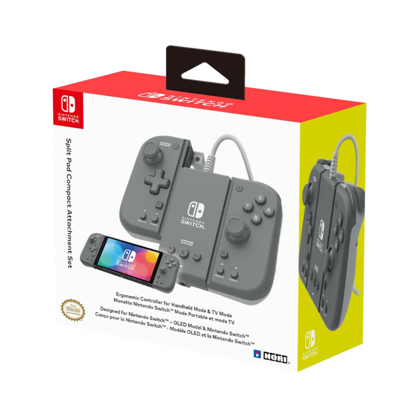 Hori Split pad compact attachment set for Nintendo Switch (Grey)