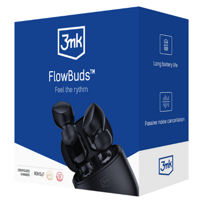 3MK Flowbuds bluetooth wireless headphones Black