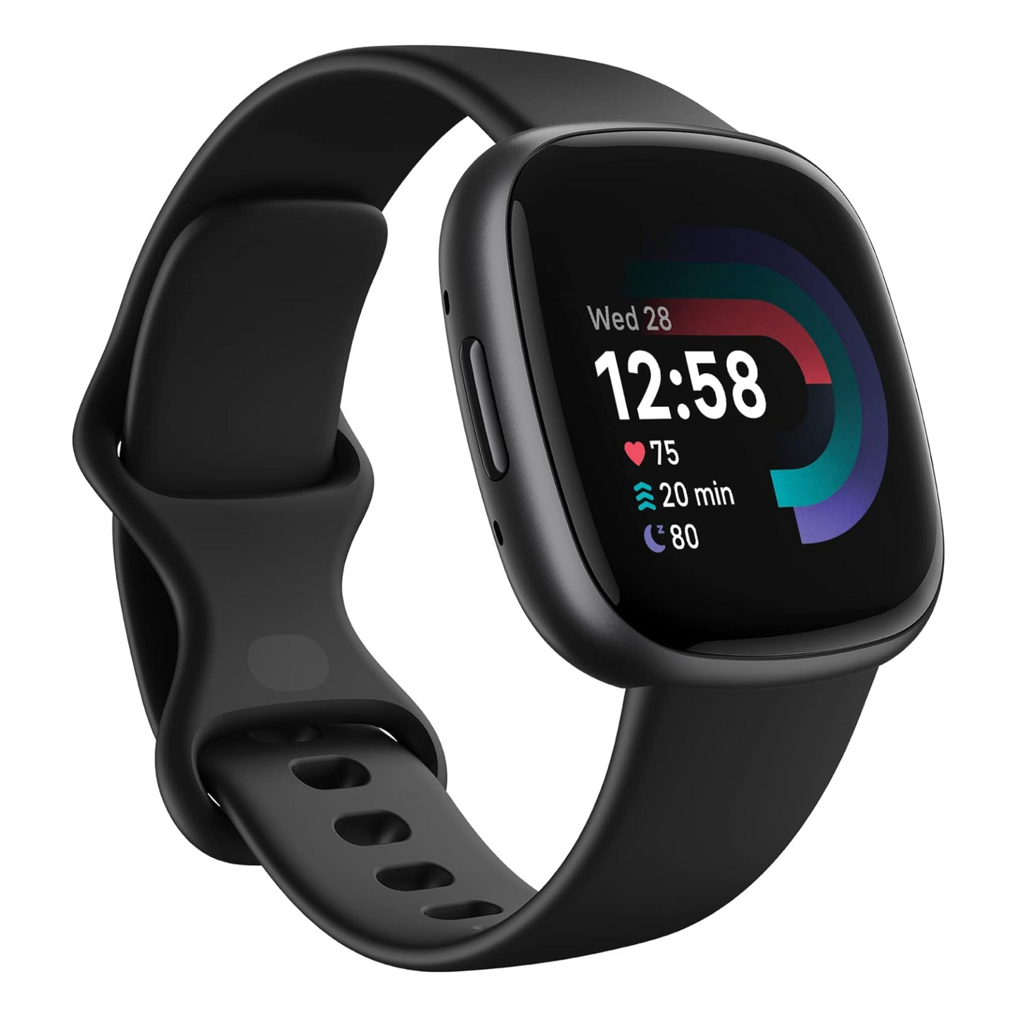 Fitbit Versa 4 Smartwatch Black Graphite Renewed