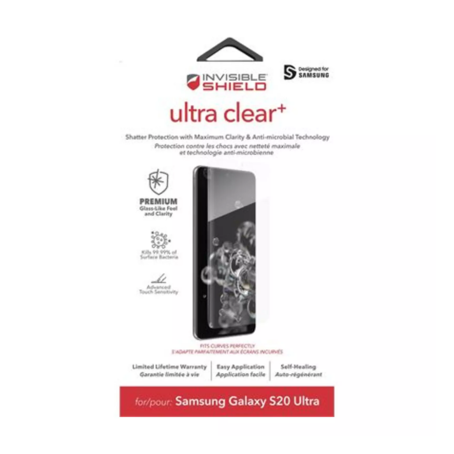 Samsung Galaxy S20 ultra screen protector - Invisibleshield Ultraclear+