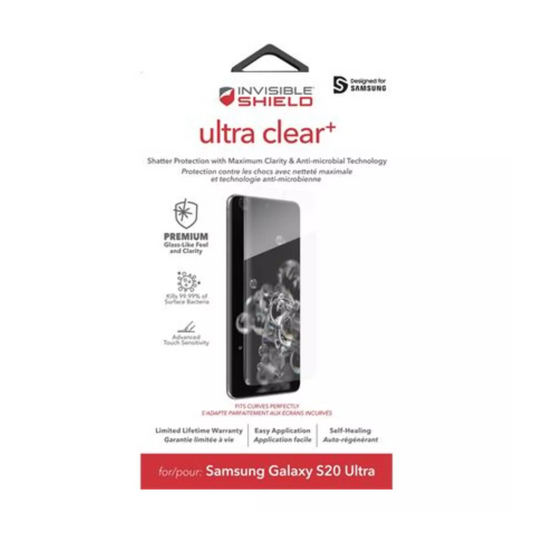 Samsung Galaxy S20 ultra screen protector - Invisibleshield Ultraclear+